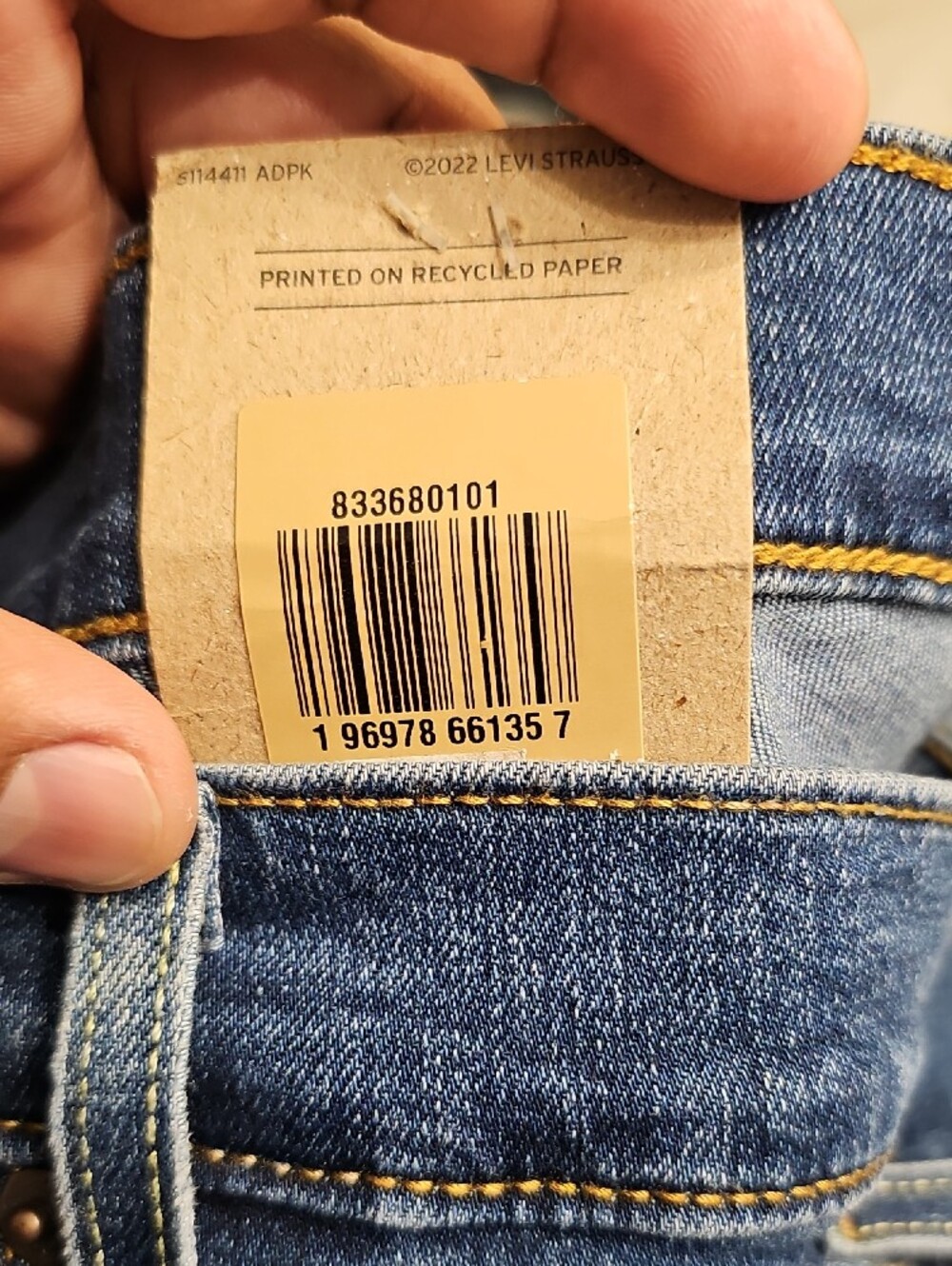 Levi's - Women's Slim Distressed Blue Jeans - Picture 8 of 9